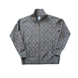 South2 West8 Men's Trainer Jacket Khaki Full Zip Polyester sz M Monogram print